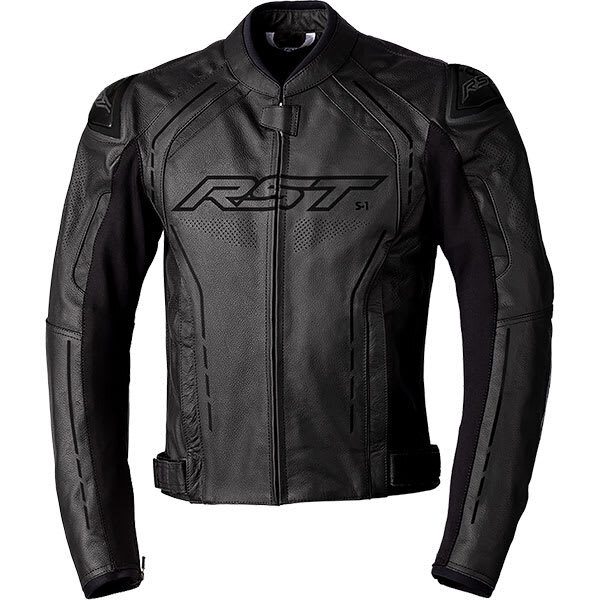 RST RST S1 CE Mens Leather Jacket Black And White